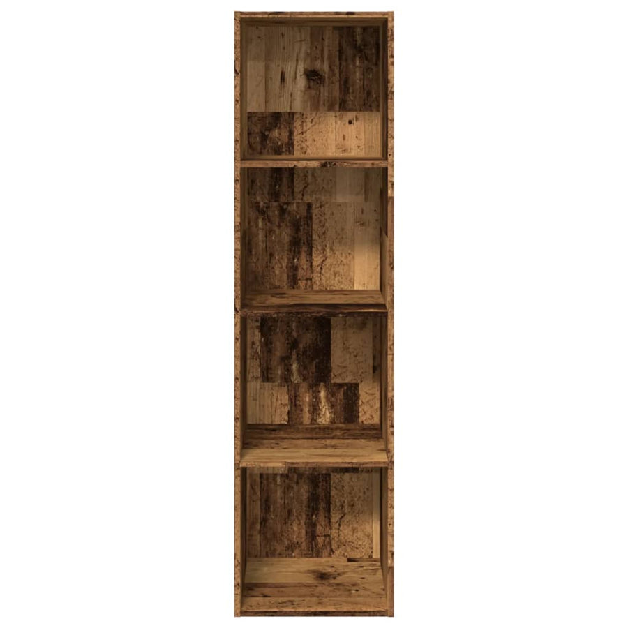 Boekenkast 40x30x152 cm bewerkt hout oud houtkleurig