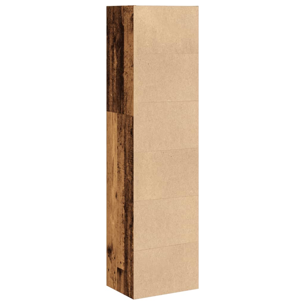 Boekenkast 40x30x152 cm bewerkt hout oud houtkleurig