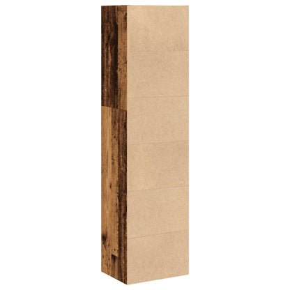 Boekenkast 40x30x152 cm bewerkt hout oud houtkleurig