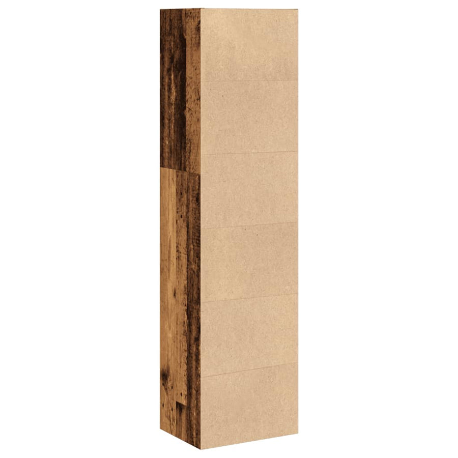 Boekenkast 40x30x152 cm bewerkt hout oud houtkleurig
