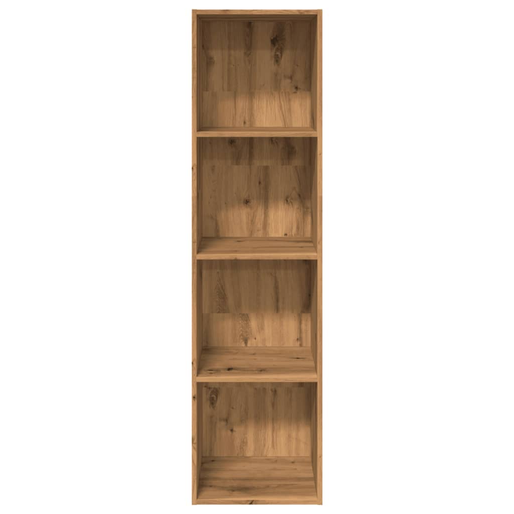 Boekenkast 40x30x152 cm bewerkt hout artisanaal eikenkleurig