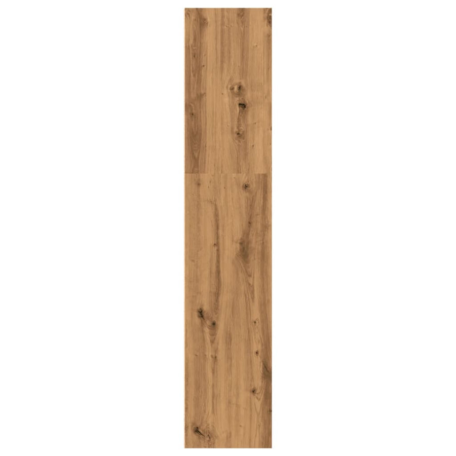 Boekenkast 40x30x152 cm bewerkt hout artisanaal eikenkleurig