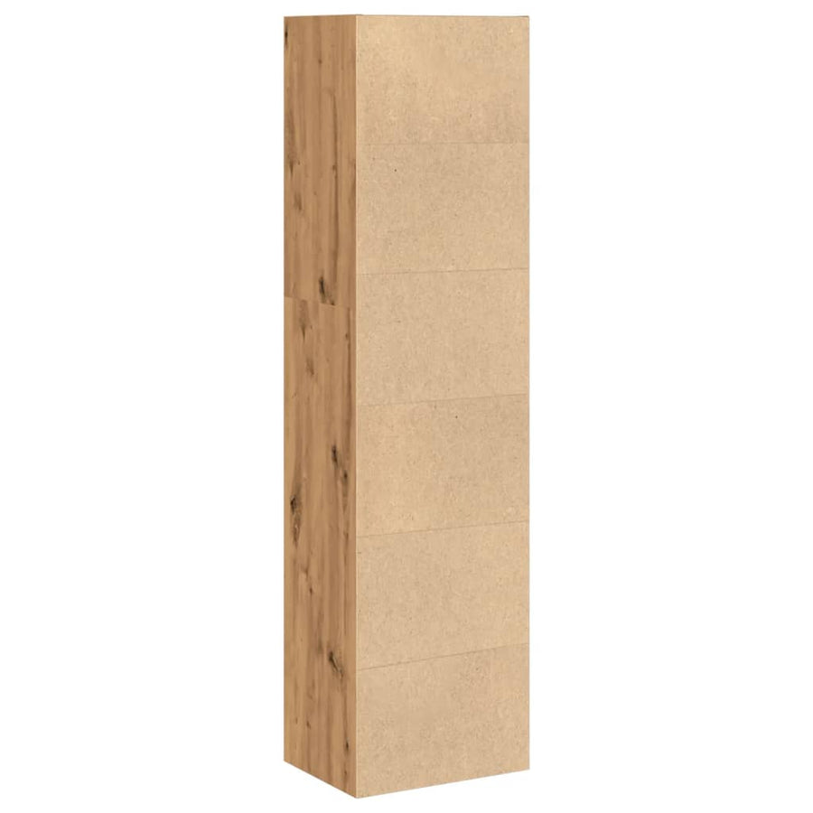 Boekenkast 40x30x152 cm bewerkt hout artisanaal eikenkleurig