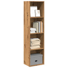 Boekenkast 40x30x152 cm bewerkt hout eikenkleurig