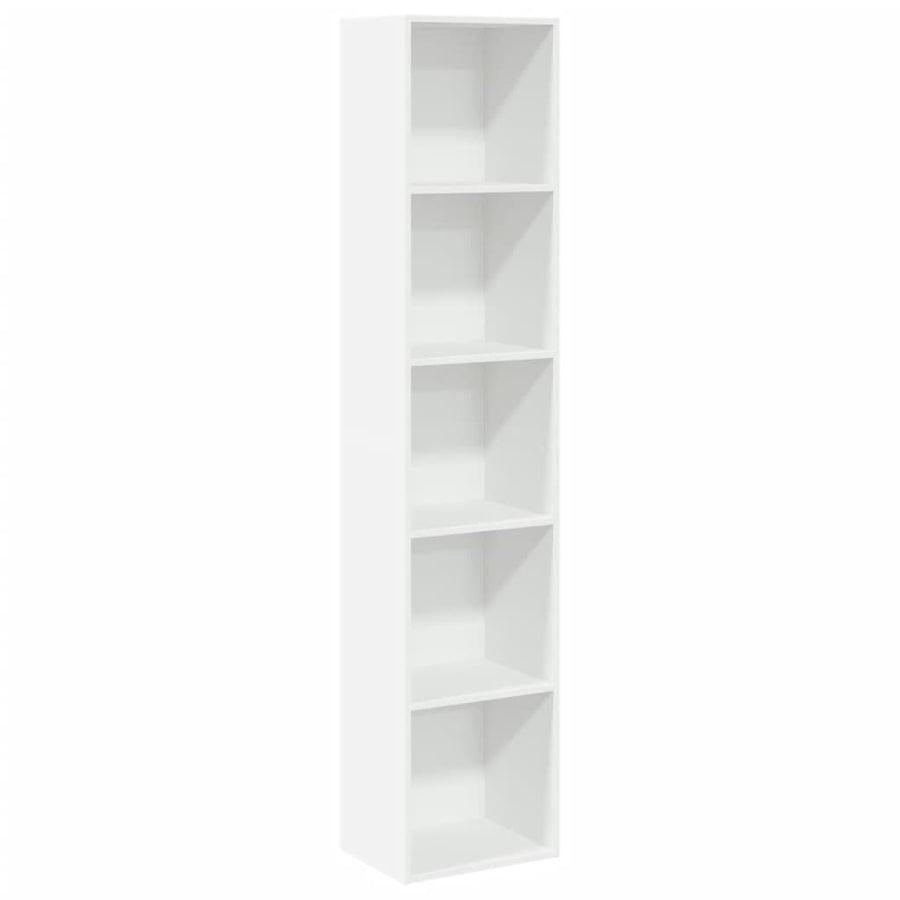 Boekenkast 40x30x189 cm bewerkt hout wit