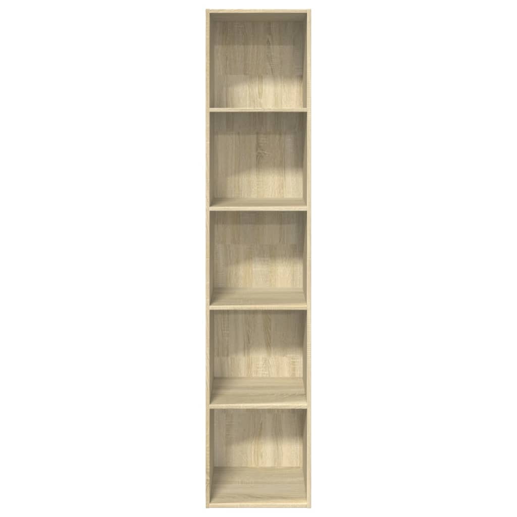 Boekenkast 40x30x189 cm bewerkt hout sonoma eikenkleurig
