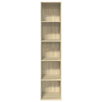 Boekenkast 40x30x189 cm bewerkt hout sonoma eikenkleurig