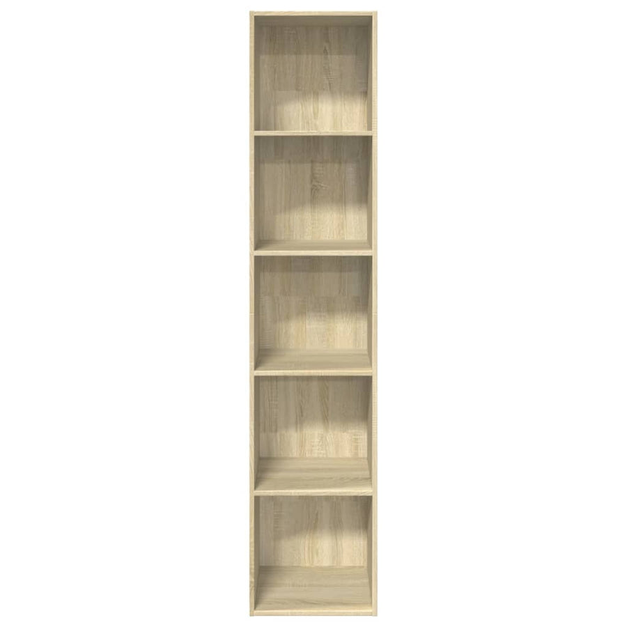 Boekenkast 40x30x189 cm bewerkt hout sonoma eikenkleurig
