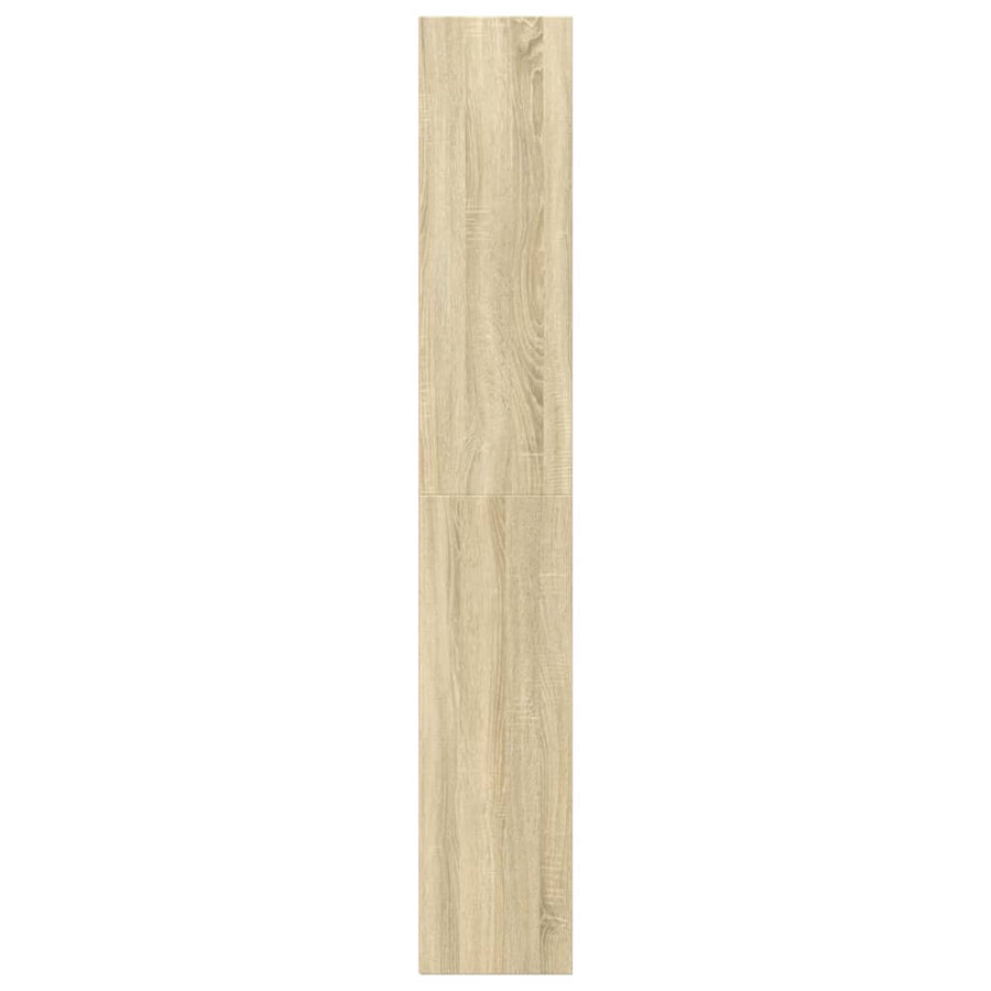 Boekenkast 40x30x189 cm bewerkt hout sonoma eikenkleurig