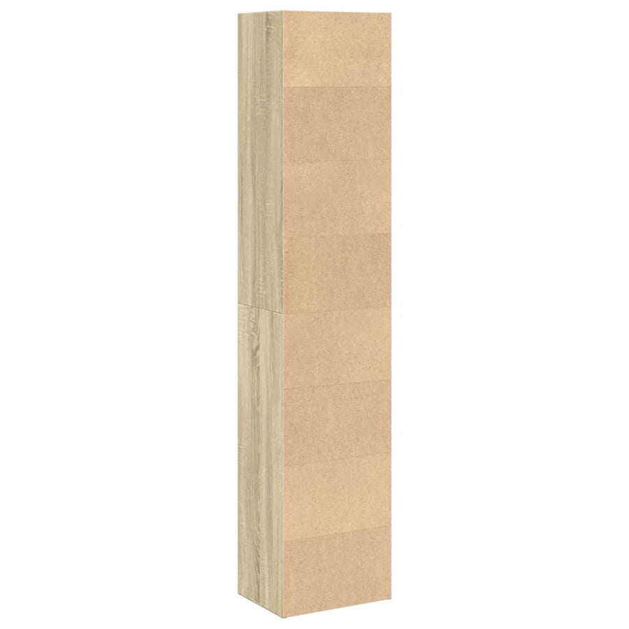 Boekenkast 40x30x189 cm bewerkt hout sonoma eikenkleurig
