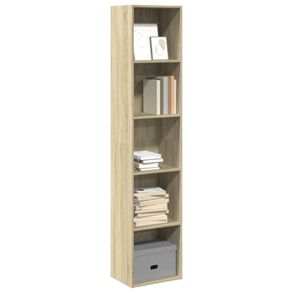 Boekenkast 40x30x189 cm bewerkt hout sonoma eikenkleurig