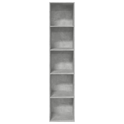 Boekenkast 40x30x189 cm bewerkt hout betongrijs