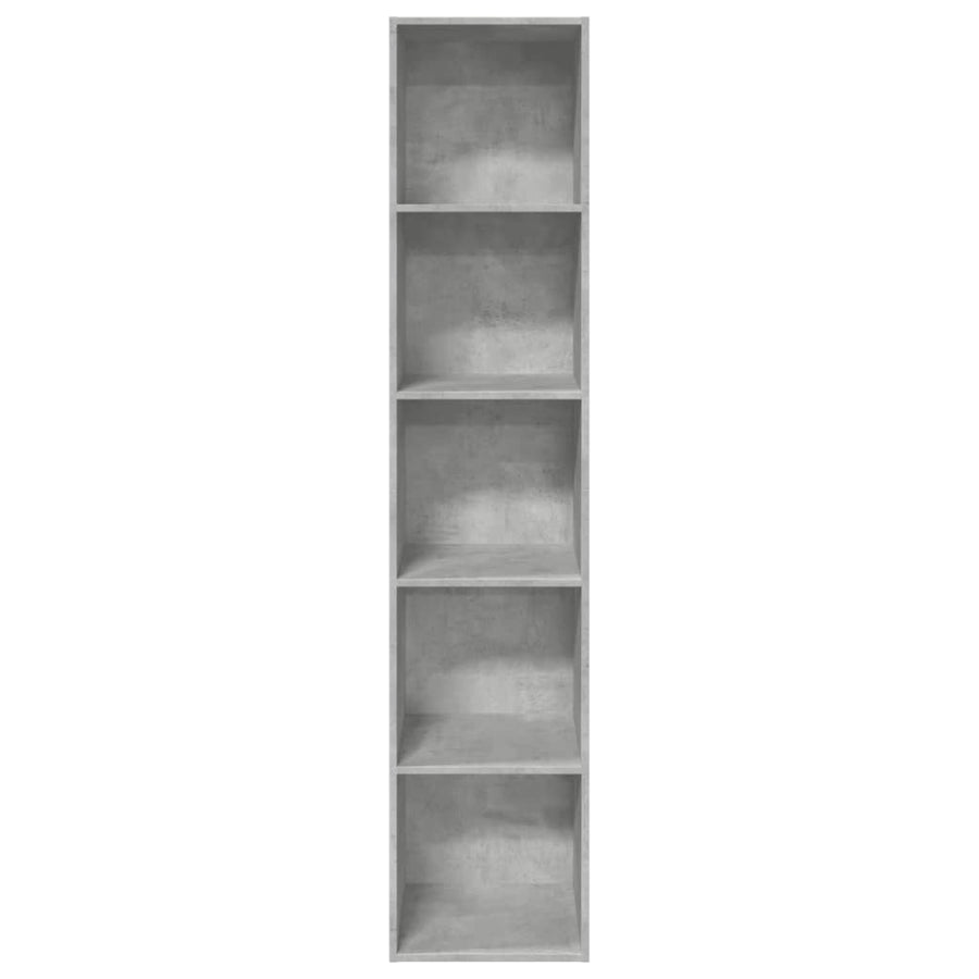 Boekenkast 40x30x189 cm bewerkt hout betongrijs
