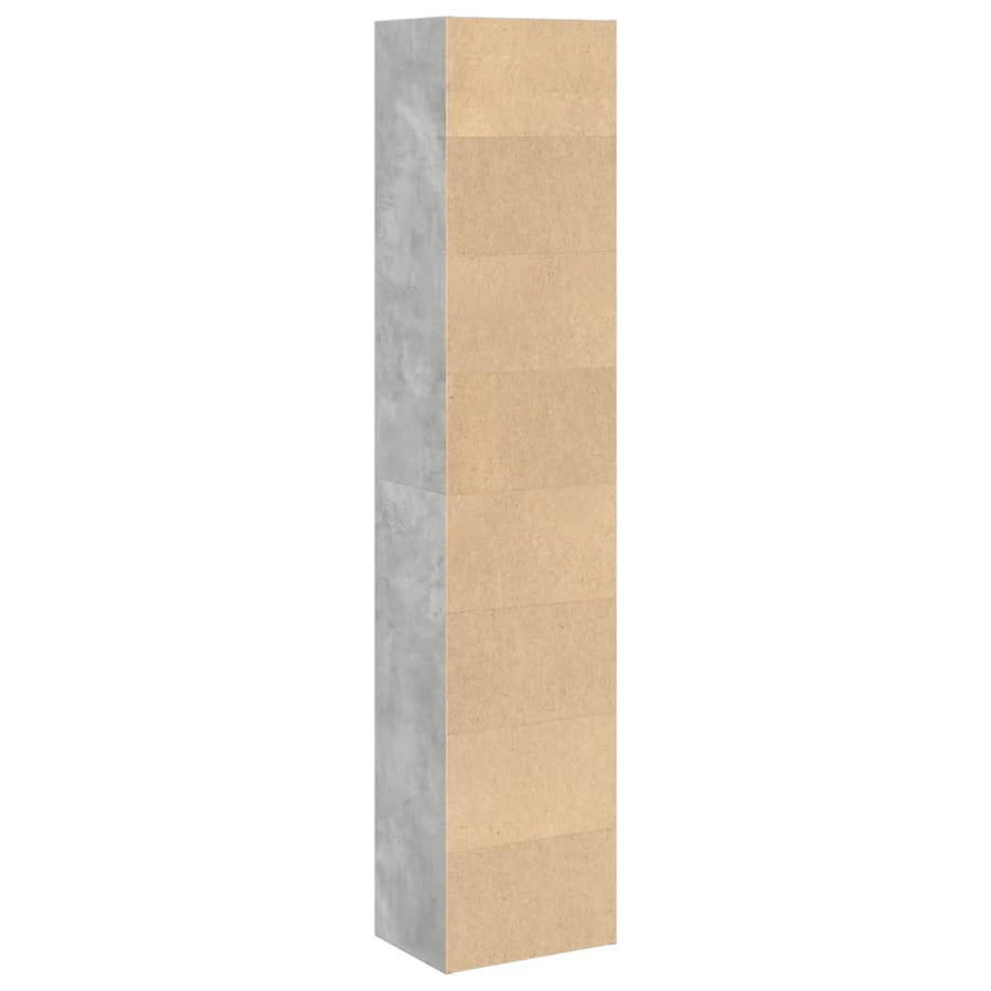 Boekenkast 40x30x189 cm bewerkt hout betongrijs