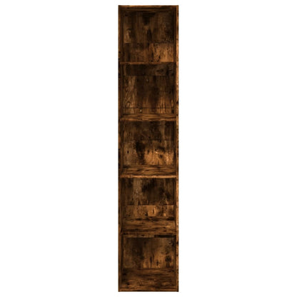 Boekenkast 40x30x189 cm bewerkt hout gerookt eikenkleurig