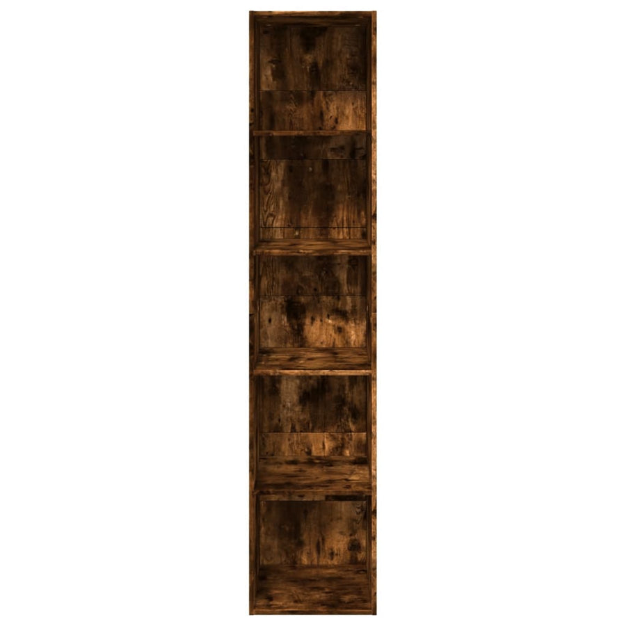 Boekenkast 40x30x189 cm bewerkt hout gerookt eikenkleurig