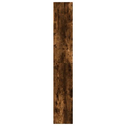 Boekenkast 40x30x189 cm bewerkt hout gerookt eikenkleurig