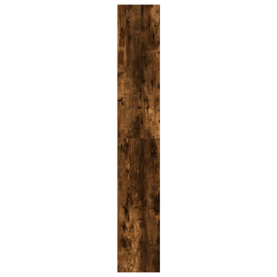 Boekenkast 40x30x189 cm bewerkt hout gerookt eikenkleurig