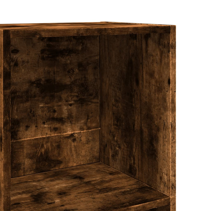 Boekenkast 40x30x189 cm bewerkt hout gerookt eikenkleurig