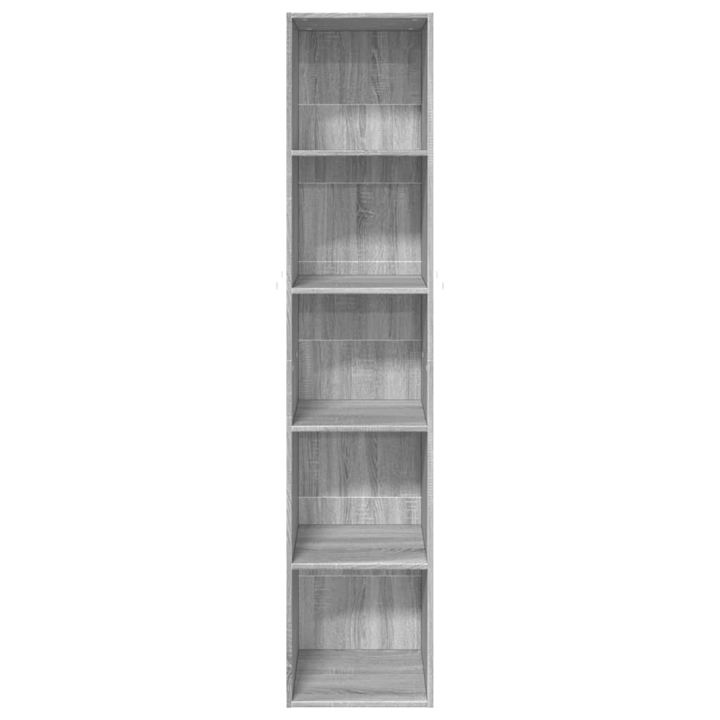 Boekenkast 40x30x189 cm bewerkt hout grijs sonoma eikenkleurig