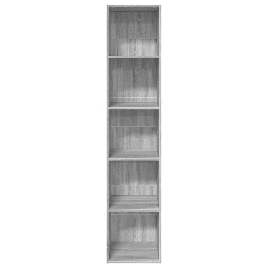 Boekenkast 40x30x189 cm bewerkt hout grijs sonoma eikenkleurig