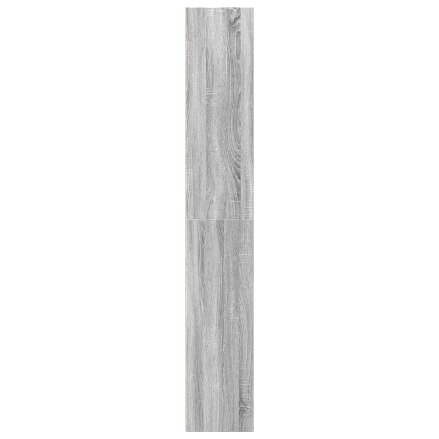 Boekenkast 40x30x189 cm bewerkt hout grijs sonoma eikenkleurig