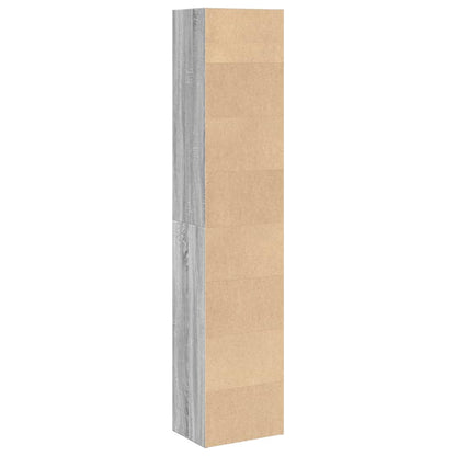 Boekenkast 40x30x189 cm bewerkt hout grijs sonoma eikenkleurig