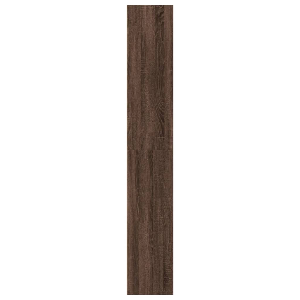 Boekenkast 40x30x189 cm bewerkt hout bruin eikenkleurig