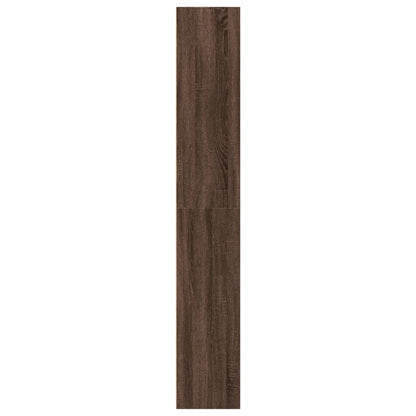 Boekenkast 40x30x189 cm bewerkt hout bruin eikenkleurig