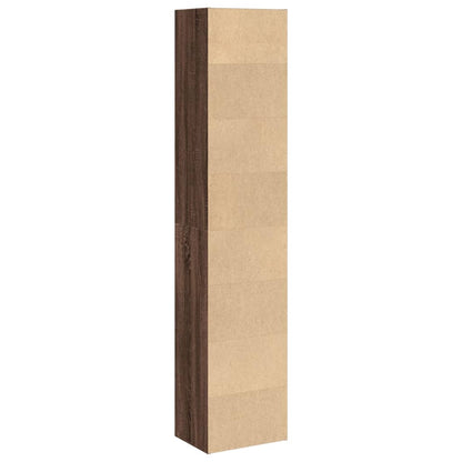 Boekenkast 40x30x189 cm bewerkt hout bruin eikenkleurig