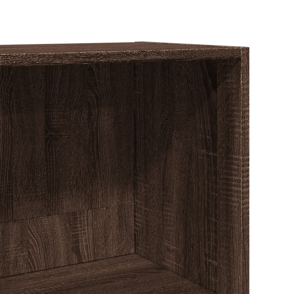 Boekenkast 40x30x189 cm bewerkt hout bruin eikenkleurig