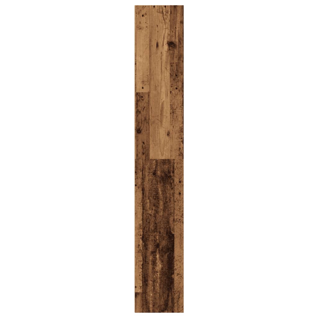 Boekenkast 40x30x189 cm bewerkt hout oud houtkleurig