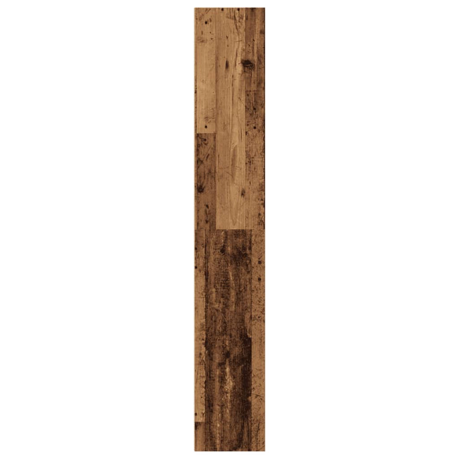 Boekenkast 40x30x189 cm bewerkt hout oud houtkleurig