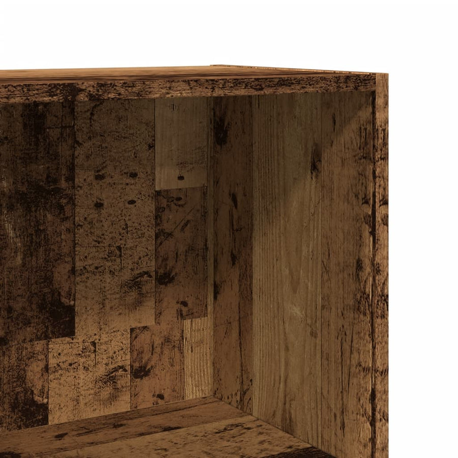 Boekenkast 40x30x189 cm bewerkt hout oud houtkleurig