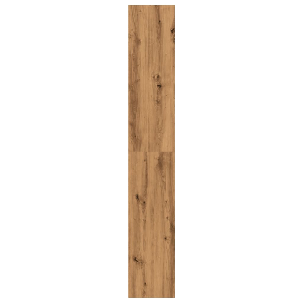 Boekenkast 40x30x189 cm bewerkt hout artisanaal eikenkleurig