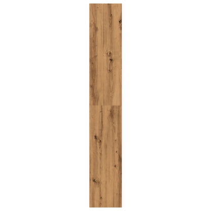 Boekenkast 40x30x189 cm bewerkt hout artisanaal eikenkleurig
