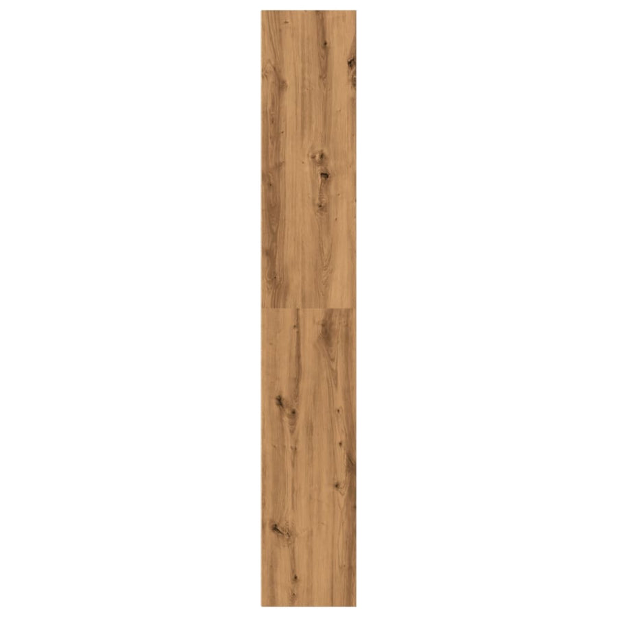Boekenkast 40x30x189 cm bewerkt hout artisanaal eikenkleurig
