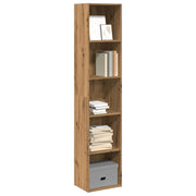 Boekenkast 40x30x189 cm bewerkt hout eikenkleurig