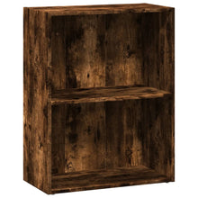 Boekenkast 60x30x77 cm bewerkt hout gerookt eikenkleurig