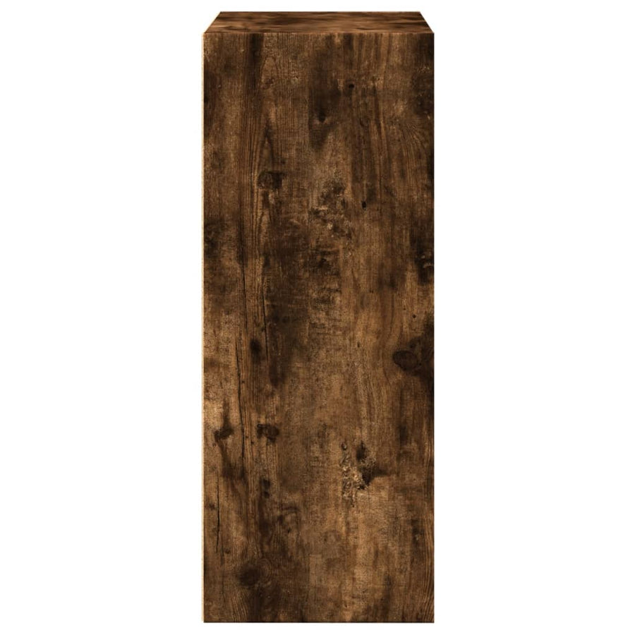 Boekenkast 60x30x77 cm bewerkt hout gerookt eikenkleurig