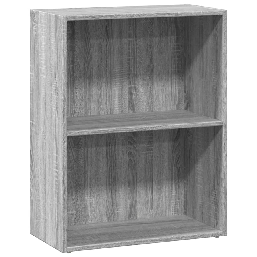 Boekenkast 60x30x77 cm bewerkt hout grijs sonoma eikenkleurig
