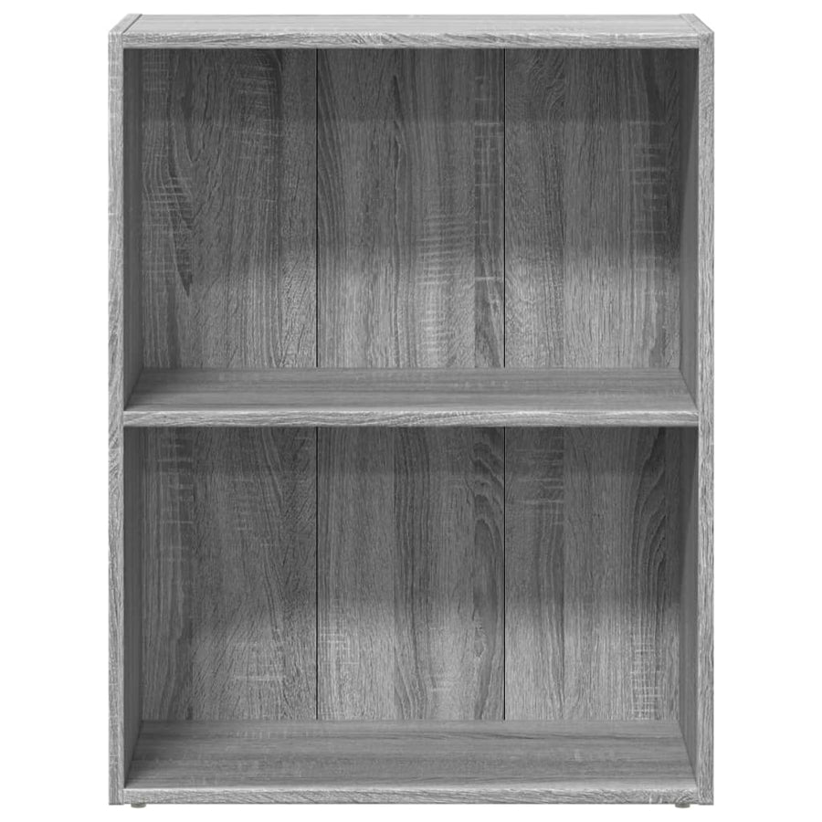Boekenkast 60x30x77 cm bewerkt hout grijs sonoma eikenkleurig