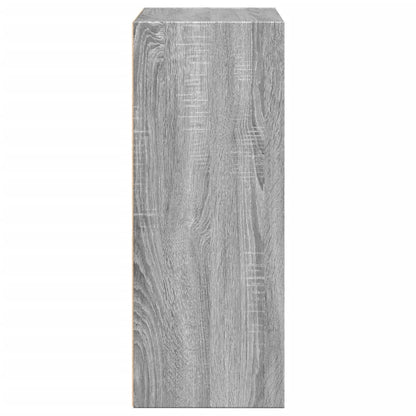 Boekenkast 60x30x77 cm bewerkt hout grijs sonoma eikenkleurig