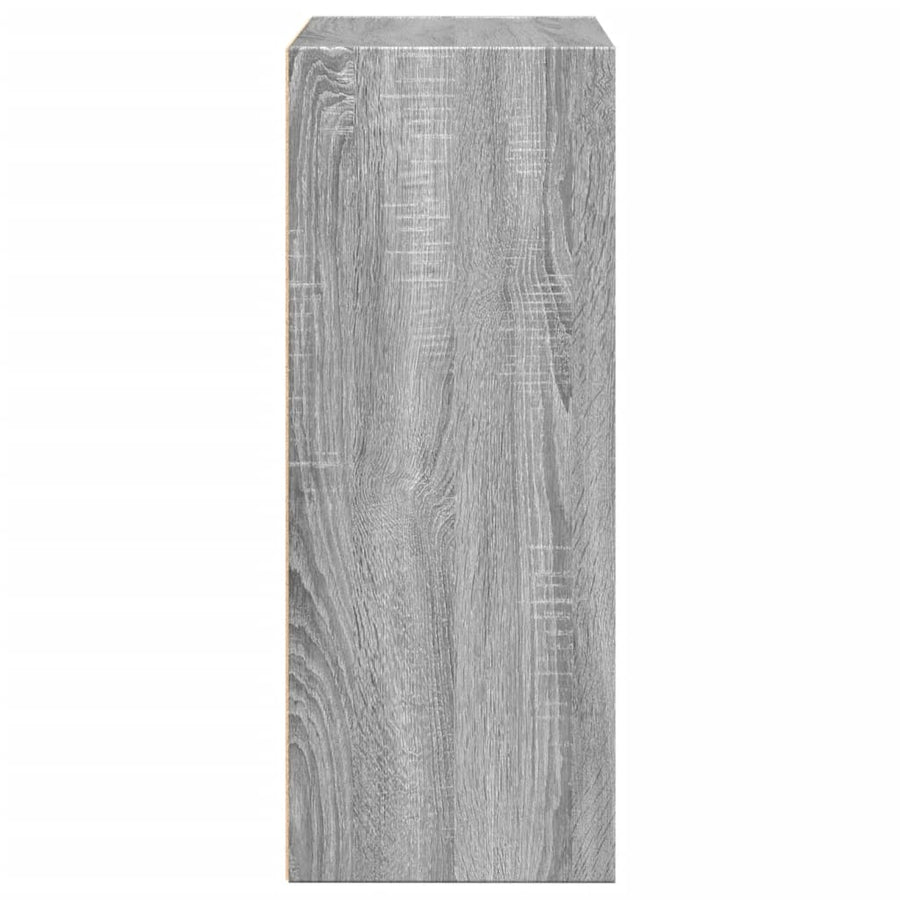 Boekenkast 60x30x77 cm bewerkt hout grijs sonoma eikenkleurig
