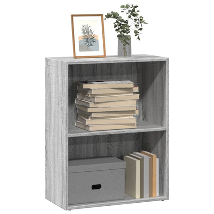 Boekenkast 60x30x77 cm bewerkt hout grijs sonoma eikenkleurig