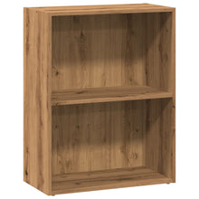 Boekenkast 60x30x77 cm bewerkt hout artisanaal eikenkleurig