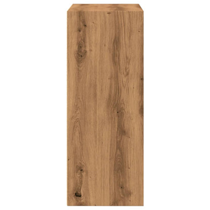 Boekenkast 60x30x77 cm bewerkt hout artisanaal eikenkleurig