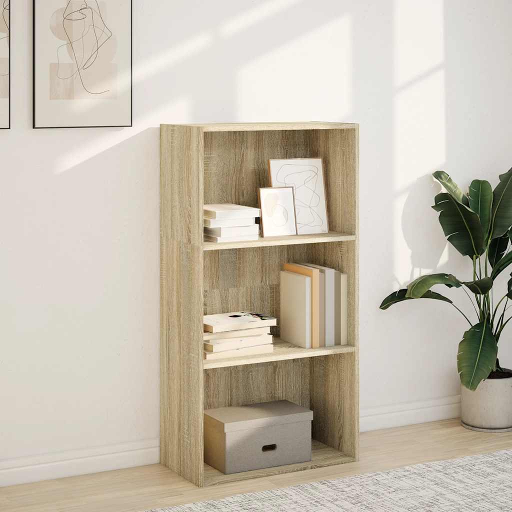 Boekenkast 60x30x114 cm bewerkt hout sonoma eikenkleurig