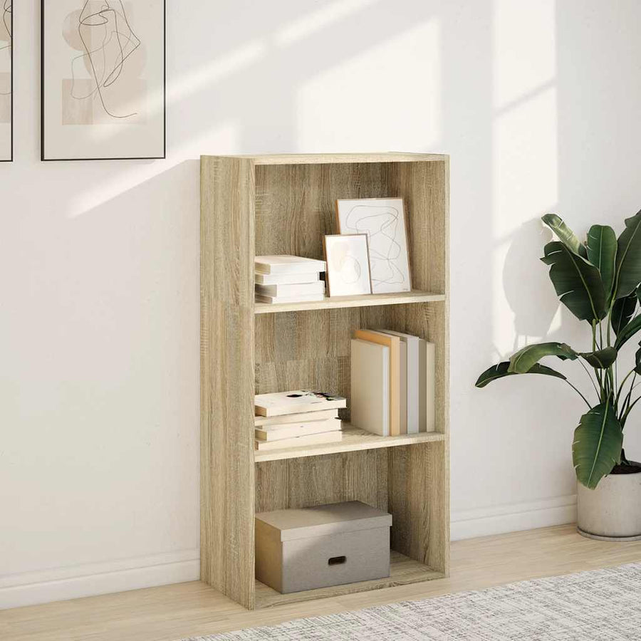 Boekenkast 60x30x114 cm bewerkt hout sonoma eikenkleurig