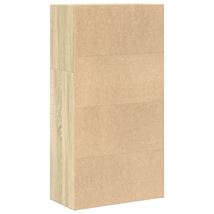 Boekenkast 60x30x114 cm bewerkt hout sonoma eikenkleurig